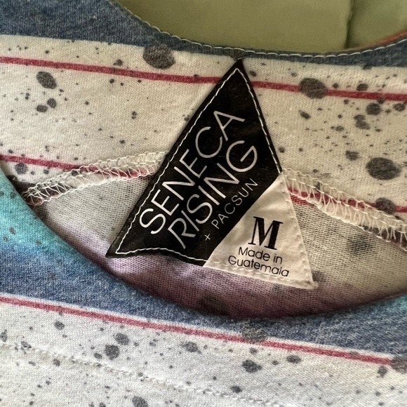 Seneca Rising PacSun Tank Rainbow Striped Flowy Top M Medium - Picture 6 of 11